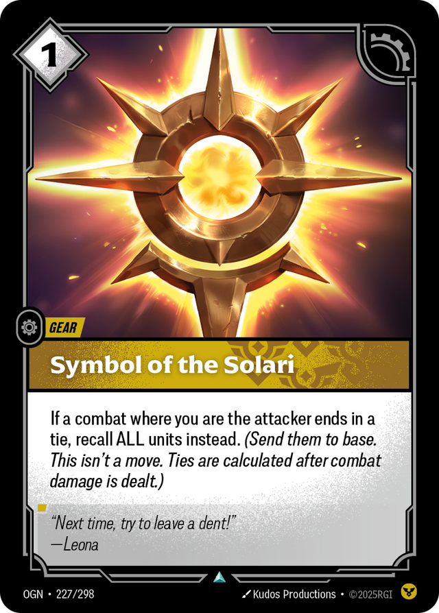 Riftbound Gear: Symbol of the Solari