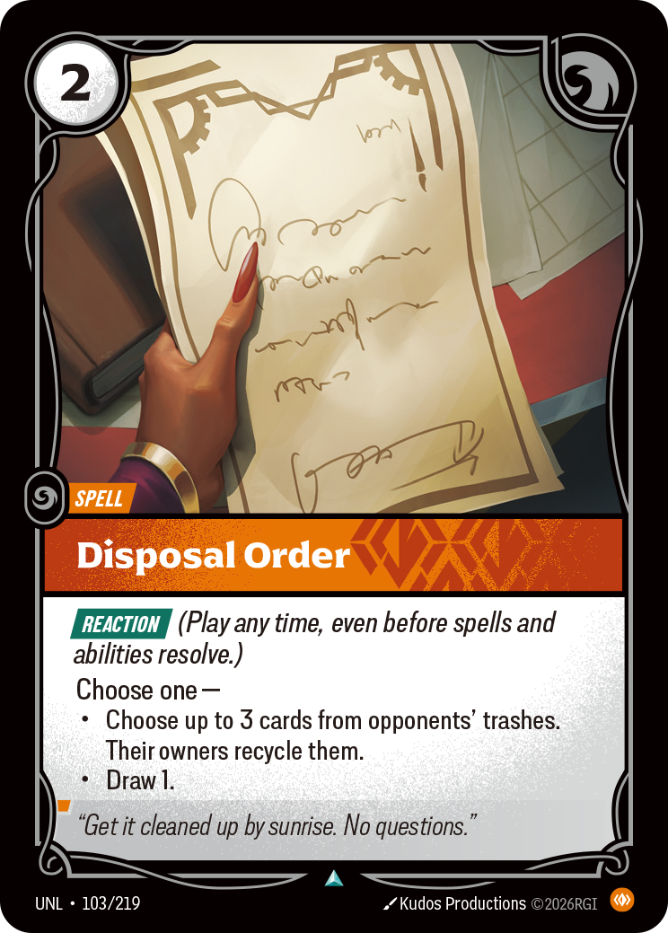 Riftbound Spell: Disposal Order