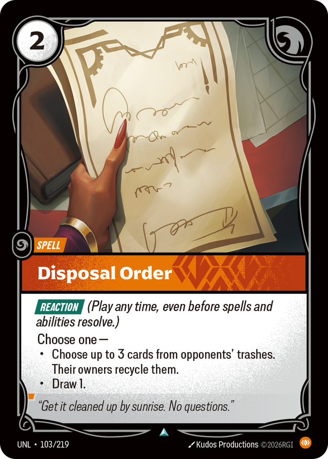 Riftbound Spell: Disposal Order