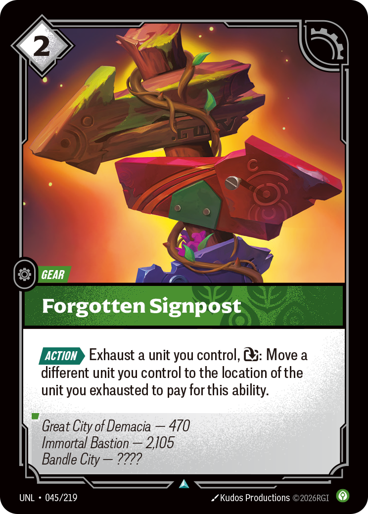 Riftbound Gear: Forgotten Signpost