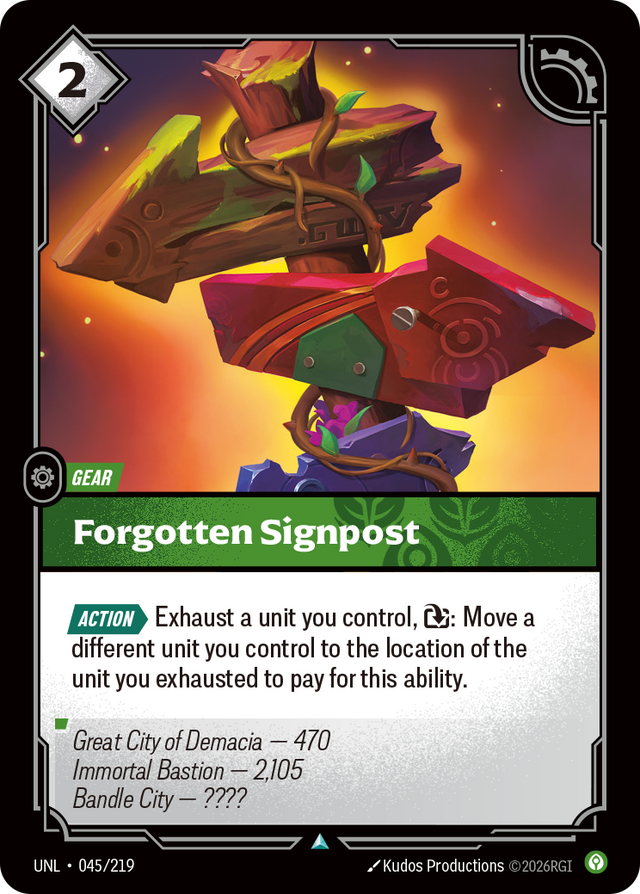 Riftbound Gear: Forgotten Signpost