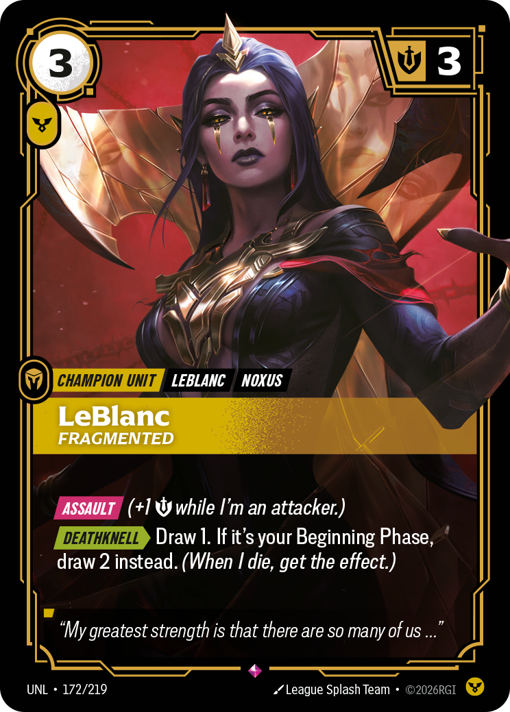 Riftbound Champion Unit: LeBlanc