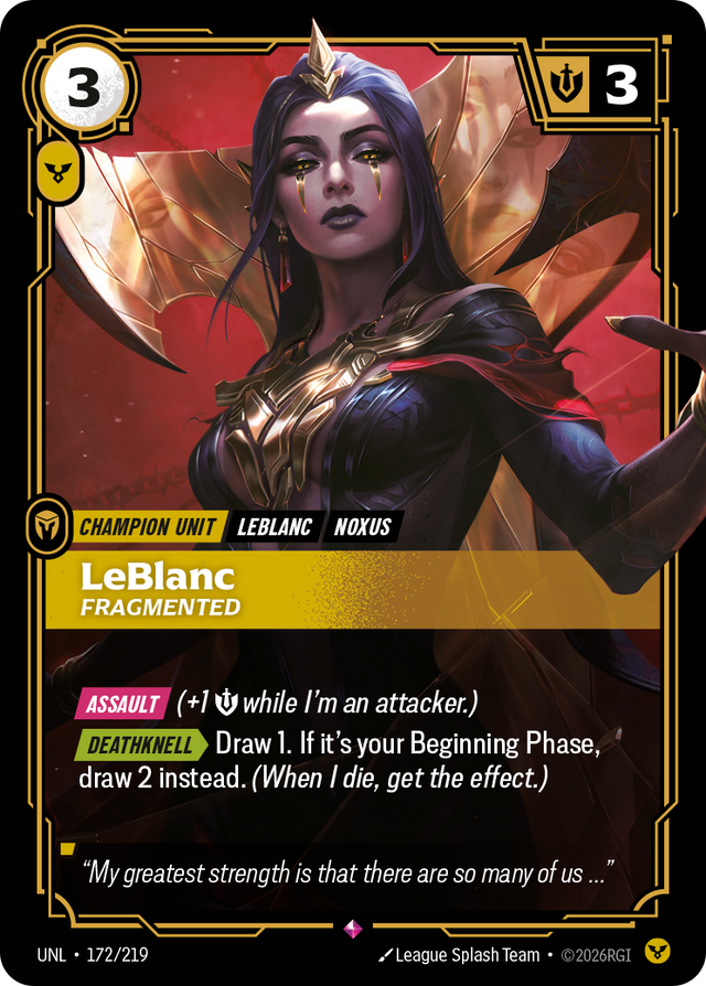 Riftbound Champion Unit: LeBlanc