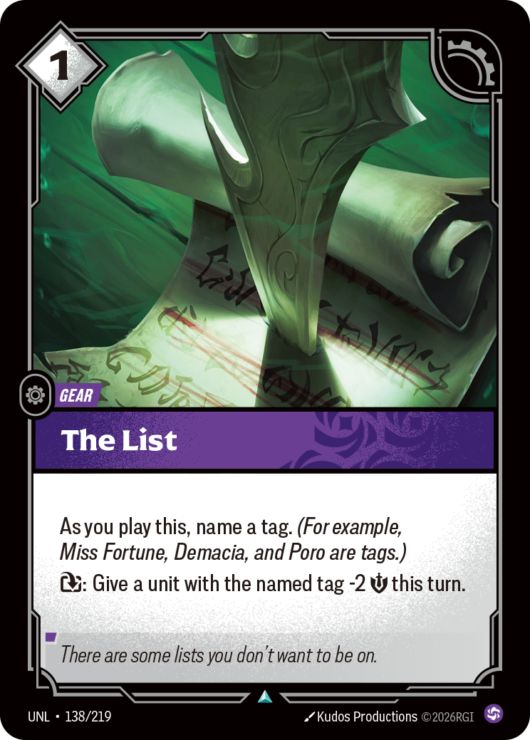 Riftbound Gear: The List