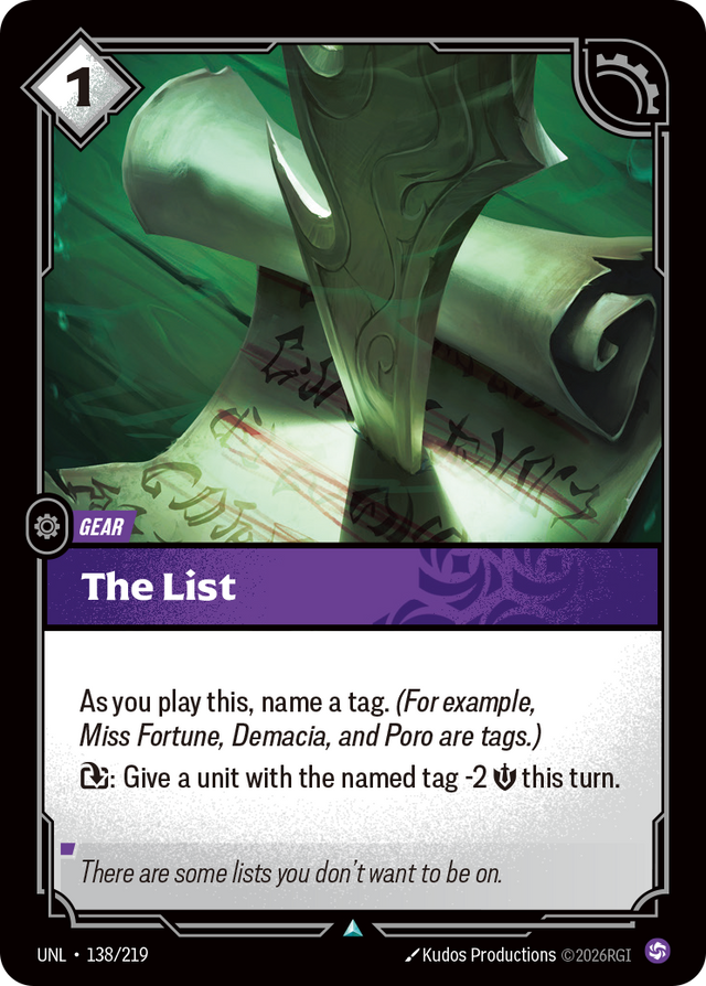 Riftbound Gear: The List