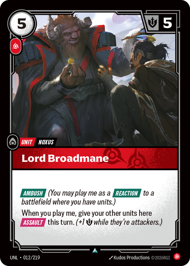 Riftbound Unit: Lord Broadmane