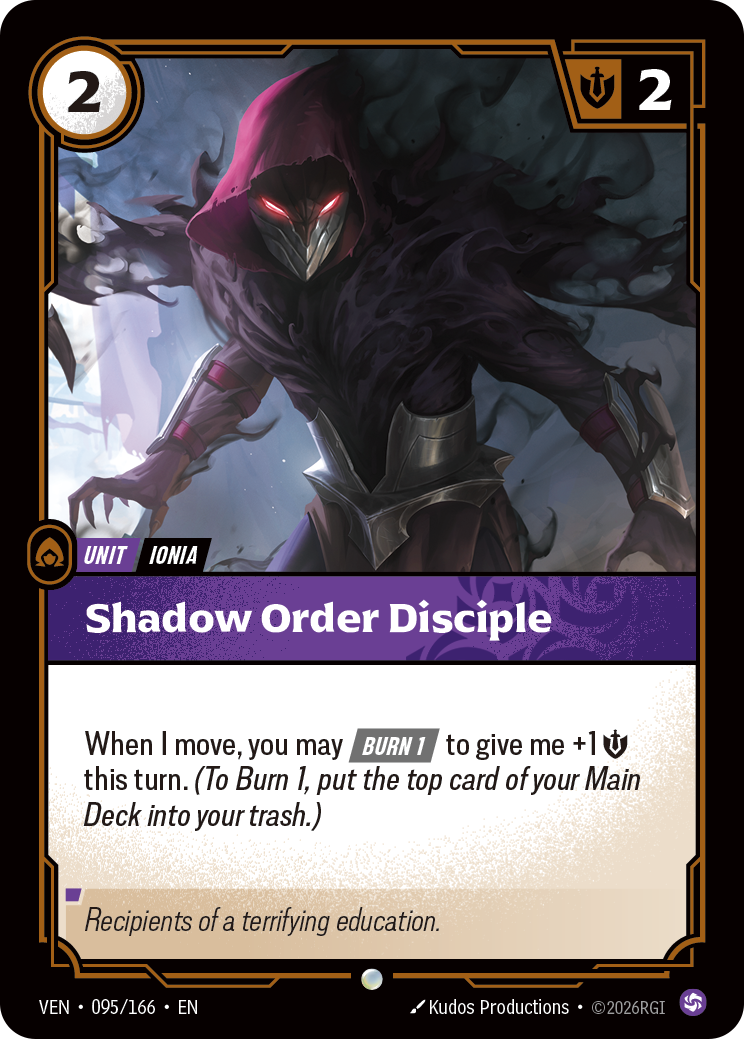 Riftbound Unit: Shadow Order Disciple