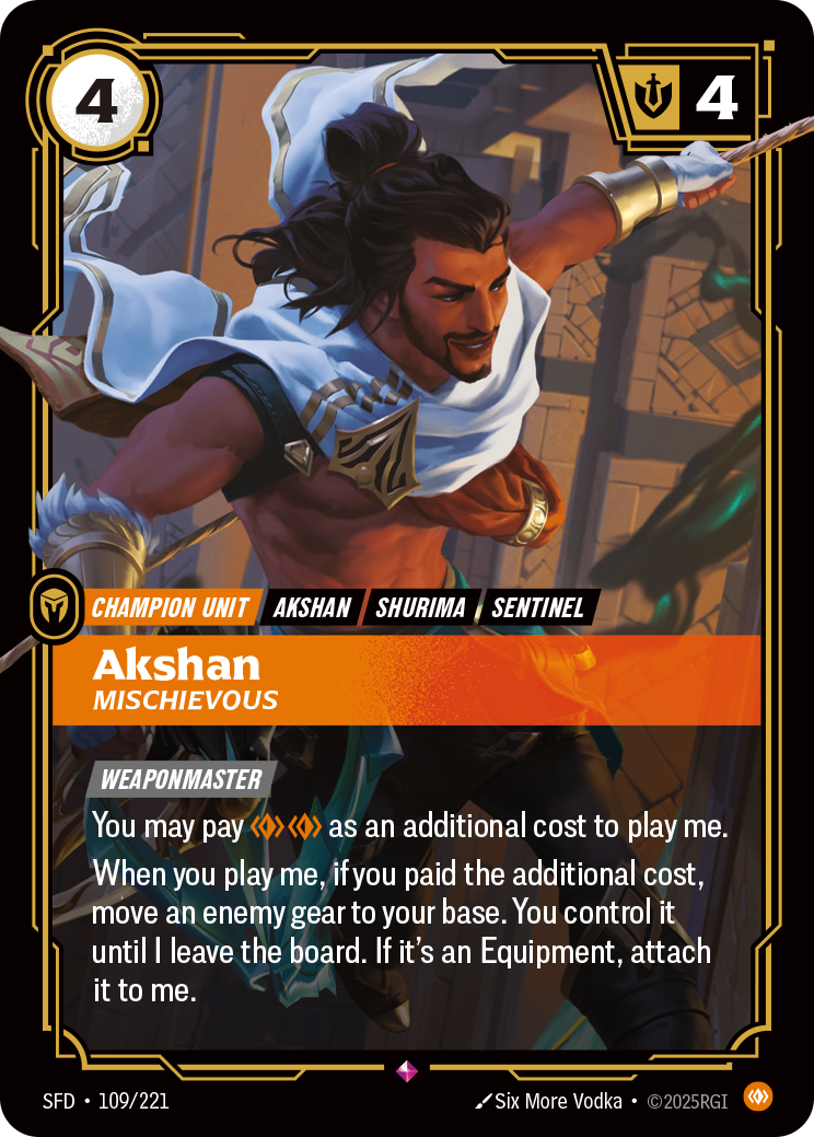Riftbound Champion Unit: Akshan