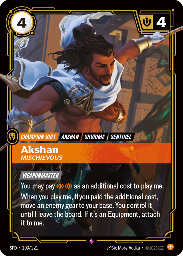 Riftbound Champion Unit: Akshan