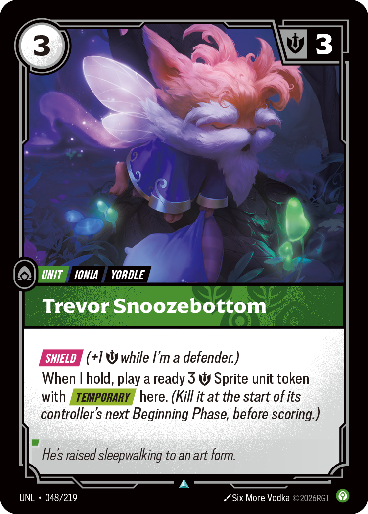 Riftbound Unit: Trevor Snoozebottom
