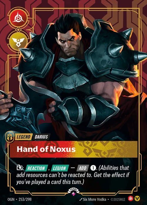 Riftbound promo: Darius – Hand of Noxus