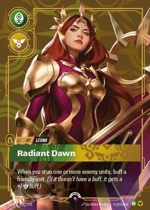 Riftbound promo: Leona – Radiant Dawn