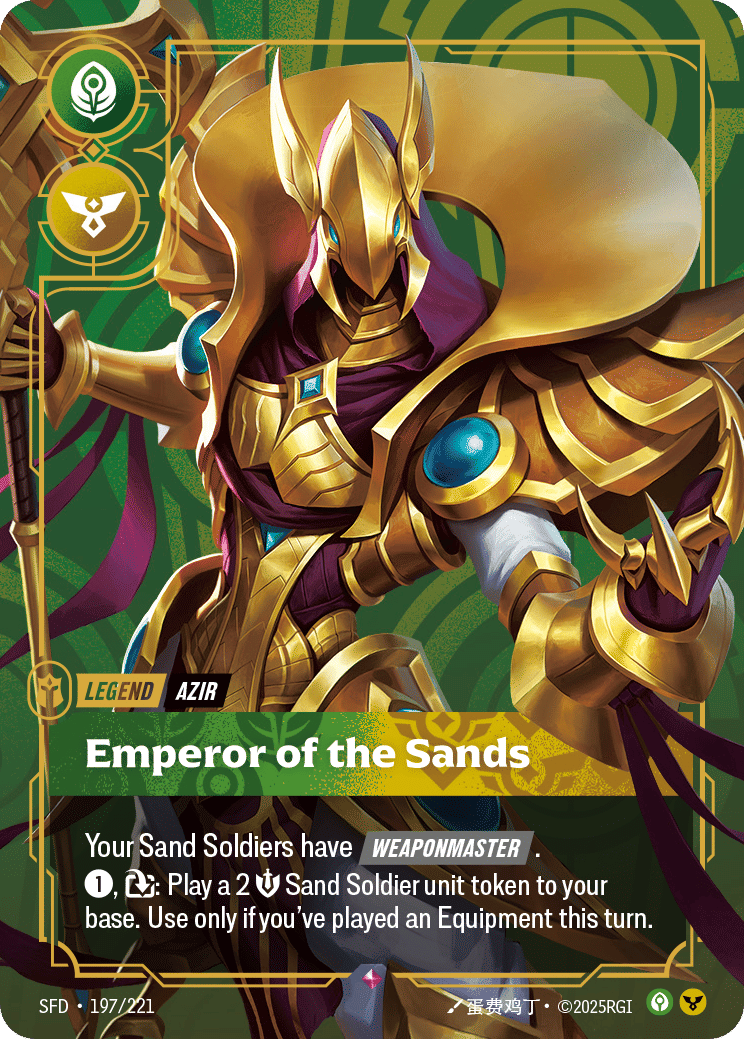 Riftbound promo: Azir – Emperor of the Sands