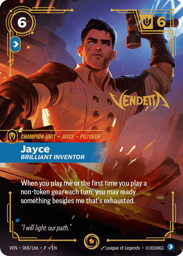 Riftbound promo: Jayce – Brilliant Inventor